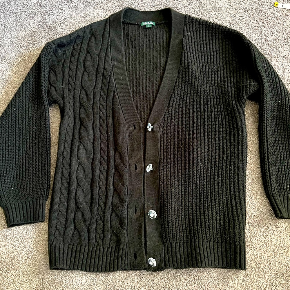 Jeweled cardigan sweater